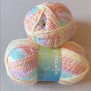 Mary Maxim Sugar Baby Stripes Yarn Set of 2